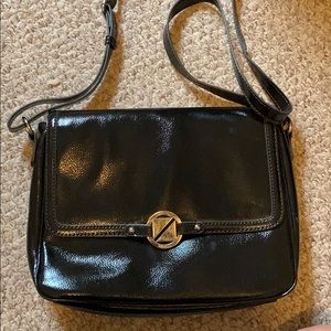 Black leather bag